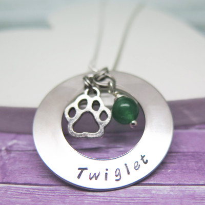 Dog Jewelry - Dog Necklace - Pet Loss Gift - Dog Loss Gift - Pet Sympathy Gift - Hand Stamped - Handstamped - Personalized Necklace