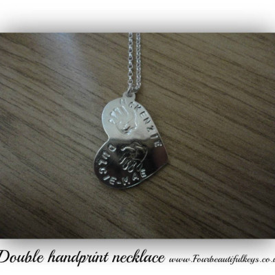 Double Hand-print Necklace