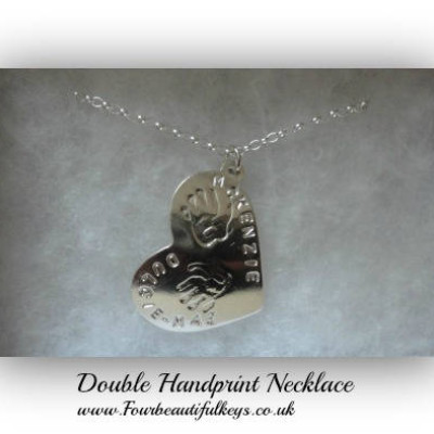 Double Hand-print Necklace