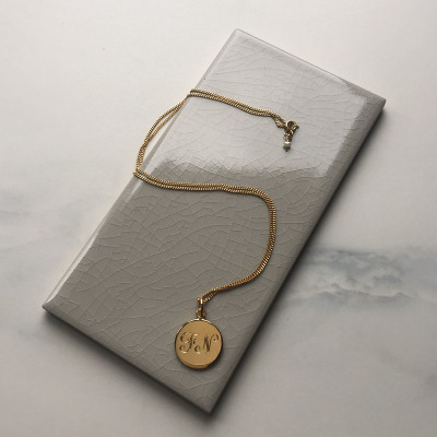 Double Initial Necklace in 18ct Yellow Gold Vermeil