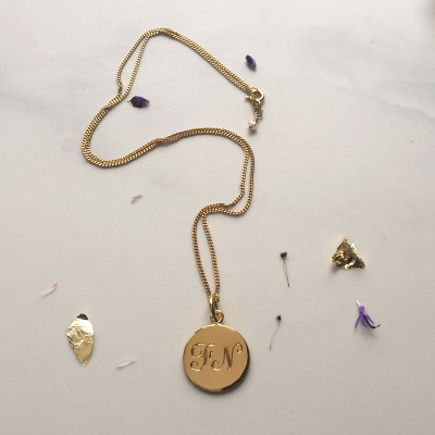 Double Initial Necklace in 18ct Yellow Gold Vermeil