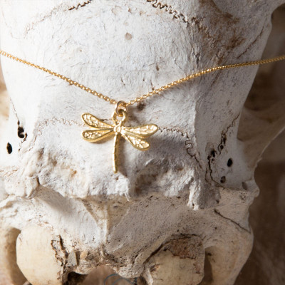 Dragonfly Necklace/Gold Dragonfly Necklace/Tiny Dragonfly necklace