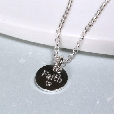 Faith necklace, faith jewellery, encouragement gift, inspirational gift, motivational gift, sterling silver necklace, religeous gift