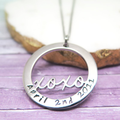 Family Necklace - Necklace with Kids Names - Mother Necklace - Personalized Necklace - Hand Stamped - Mom Gifts - Hand Stamped Jewelry