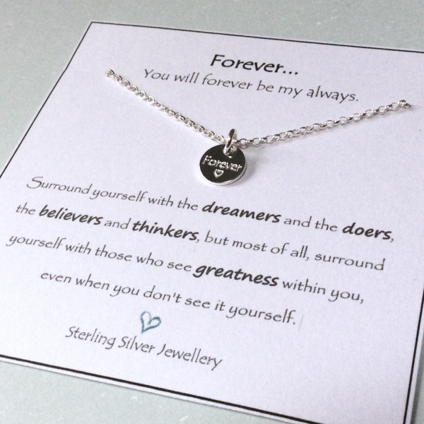 Forever necklace, forever jewellery, romantic gift, necklace for wife, necklace for girlfriend, anniversary, Valentines Day, dainty necklace