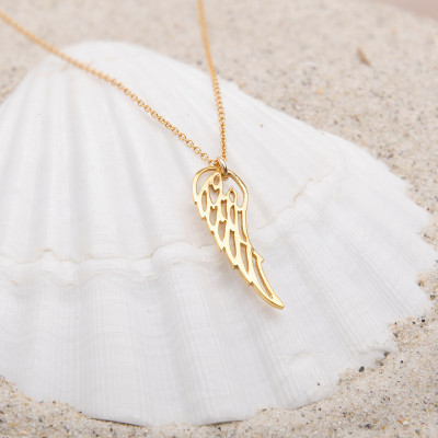 Gold Angel Wing Necklace Necklace/Angel Wing Necklace/Angel Wing