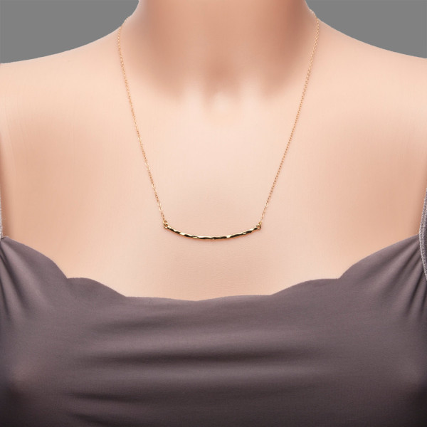 Gold Bar Necklace/Gold Necklace/Hammered Bar Necklace/Gold Hammered bar necklace