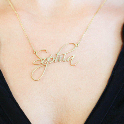Gold Name Necklace, Custom Name Necklace, Personalized Name Necklace, Christmas Gift for Her, Dainty Name Necklace, Birthday Gift,  SN0224