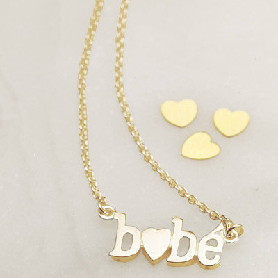 Gold Vermeil or Sterling Silver Baby/Bebe Necklace