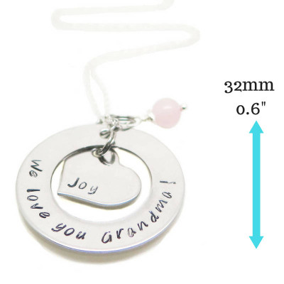 Grandmother Gift - Personalized Necklace - Jewelry for Grandma - Necklace for Grandma - Grandma Birthday - Gran Gift - Hand Stamped Jewelry