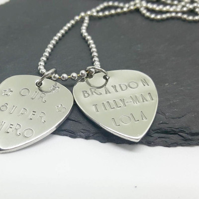 Guitar Pick Necklace Personalised , Anniversary Gifts for Boyfriends Husbands, Custom Hand Stamped Mens Jewelry, Name Necklace for Men
