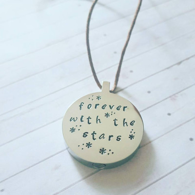 Hand Stamped *!!*Forever With The Stars*!!* Stainless Steel Urn. EASILY PERSONALISED!
