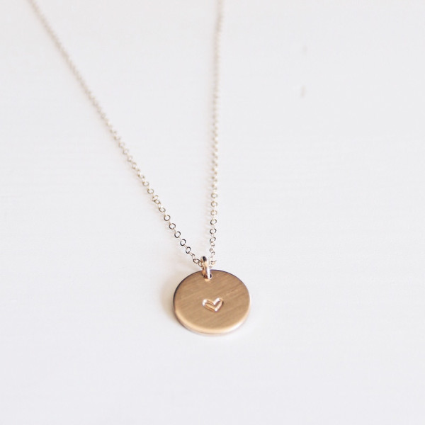 Heart Necklace / 18k Gold Fill / Gifts for Her