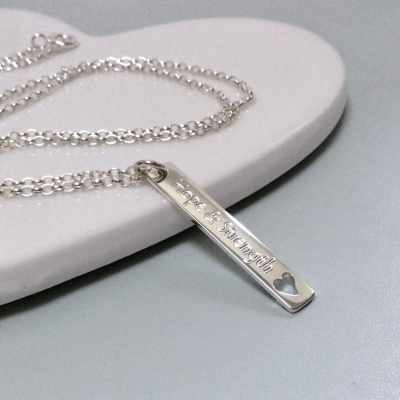 Encouragement 211 Motivational Gifts Geometric Pendant Jewelry for Women 925 Sterling Silver Hope Linear Necklace Inspirational Gifts