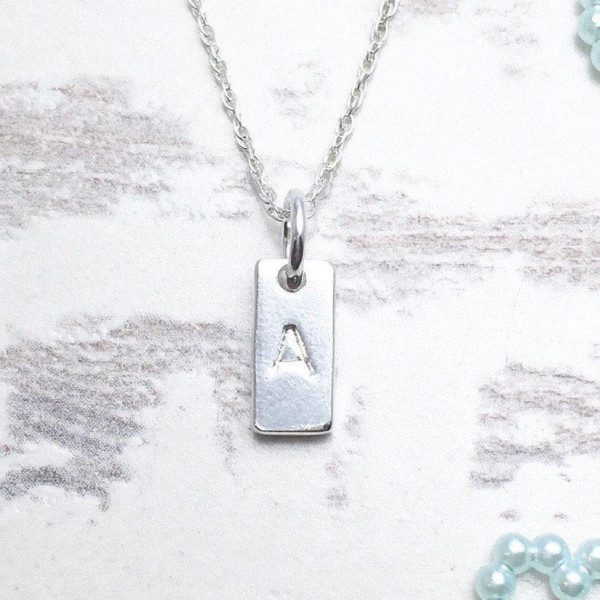 Initial Necklace, Initial Pendant, Name Necklace, 21st Birthday Gift, Monogram Necklace, Silver Initial Necklace, 18th Birthday Gift