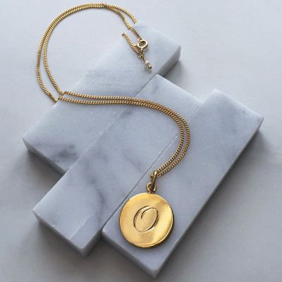 Initial Necklace in 18ct Yellow Gold Vermeil