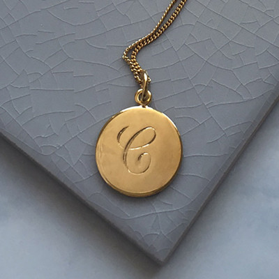 Initial Necklace in 18ct Yellow Gold Vermeil