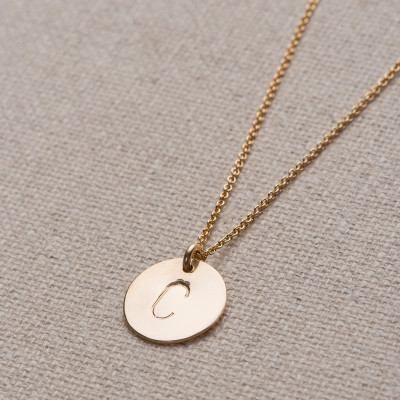 Initial Necklace in Gold/Rose Gold Or Sterling Silver/Letter necklace