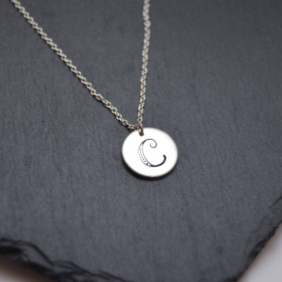 Initial necklace, sterling silver, personalised necklace, monogram necklace, letter necklace, layered necklace, gift for her