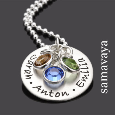 Jewelry engraving WE ARE FAMILY 925 Silver name necklace family