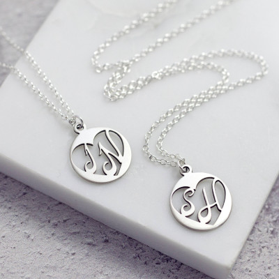 Kids Initial Jewelry | Sterling Silver | Mommy of Twins | Kids Initial Jewelry | Kids Names Necklace | Two Tiny Initials | Initial Necklace