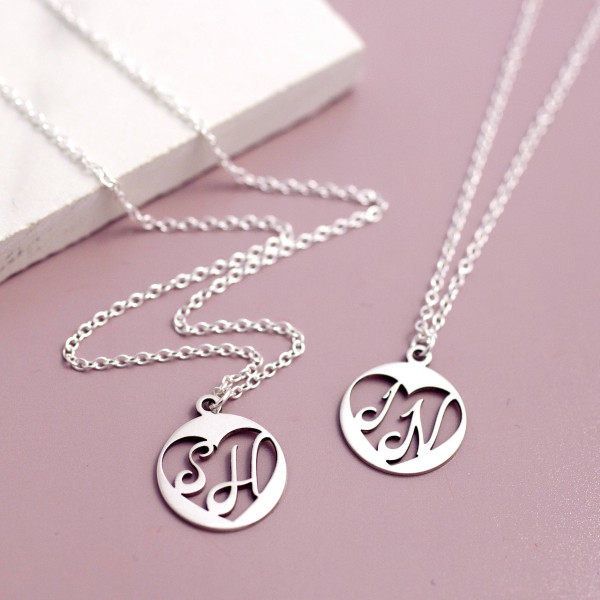 Kids Initial Jewelry | Sterling Silver | Mommy of Twins | Kids Initial Jewelry | Kids Names Necklace | Two Tiny Initials | Initial Necklace