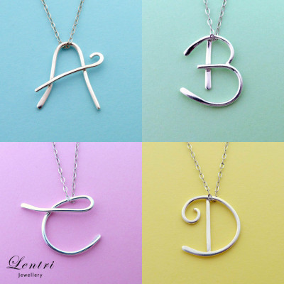 Letter C Necklace, Letter C Pendant, Initial C Necklace, C Initial Pendant, C Jewellery, Silver C Necklace, Initial Necklace