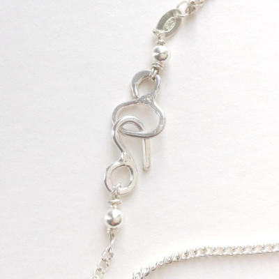 Letter E Initial 925 Sterling Silver Pendant on 18" Necklace