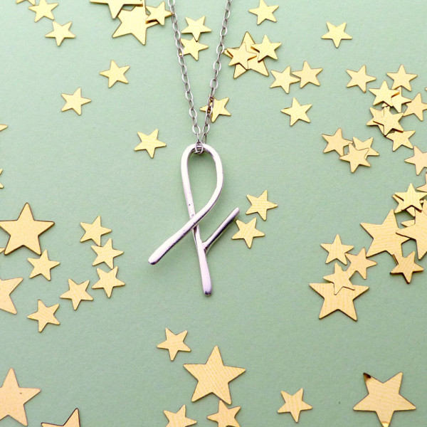 Letter F Necklace Sterling silver, Silver Letter F Pendant, F Necklace, F Pendant, Initial F Necklace, F Initial Pendant, Silver F Pendant