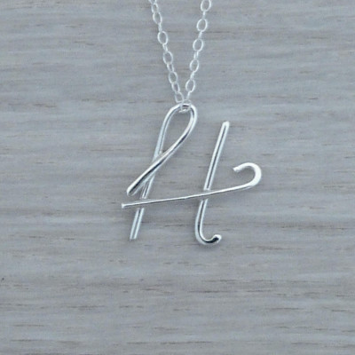 Letter H Necklace, Letter H Pendant, H Initial Necklace, H Initial Pendant, Initial H Necklace, Silver H Necklace, Initial Jewellery