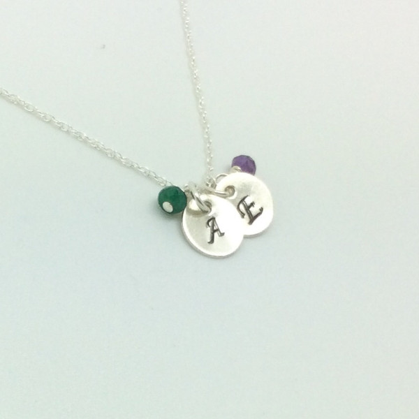 Mom necklace - Kids name necklace - Birthstone necklace -Initial necklace - Custom necklace - Mother necklace - personalized family necklace