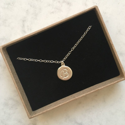 Monogram necklace, initial pendant necklace, silver initial necklace, personalized gift for daughter, sister, girlfriend - Paloma
