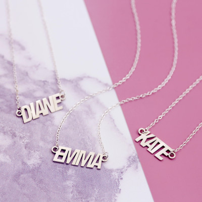 Name Bar Necklace | Nameplate Necklace | Dainty 925 Jewellery | Silver Name Plate | Custom Bar Necklace | Nameplate | Dainty Name Necklace