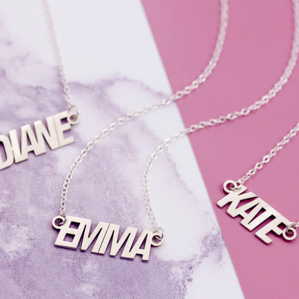 Nameplate Necklace | Sister Necklace Set | Bestfriend Necklace | Custom Name Necklace | 3 Best Friends | Three BFF Necklace | Soul Sisters