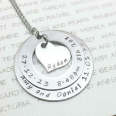 Necklace for Mom - Personalized Jewelry - Mom Necklace - Mother Necklace - Mother Jewelry - Hand Stamped Necklace - Personalized Necklace