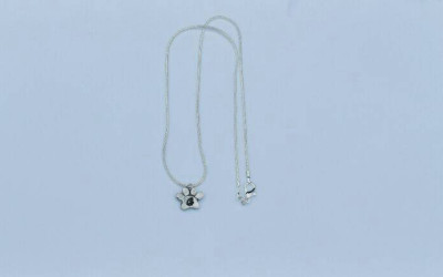 Pawprint Sterling Necklace: Your Pet's Love, Crafted in Silver
