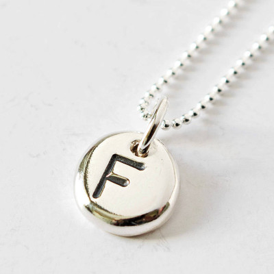 Pebble Pendant with Initial Letter Handmade in Sterling Silver. Pebble Nugget Personalised Pendant Hand Stamped Pebble Letter Jewellery