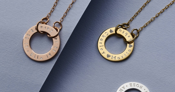 Personalized Russian 3 Ring Necklace, Engraved 3 Name Necklace, Sterling  Silver, Gold – ifshe.com