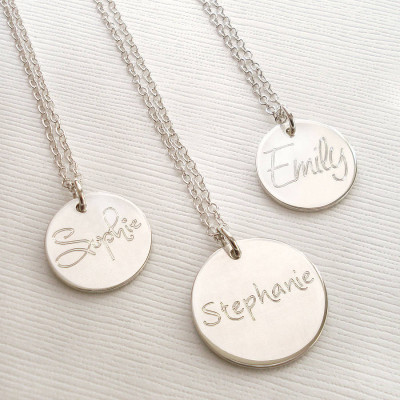 Personalised Engraved Name Necklace - Large