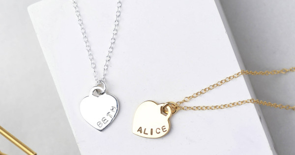 Personalised Heart Necklace • Sterling 