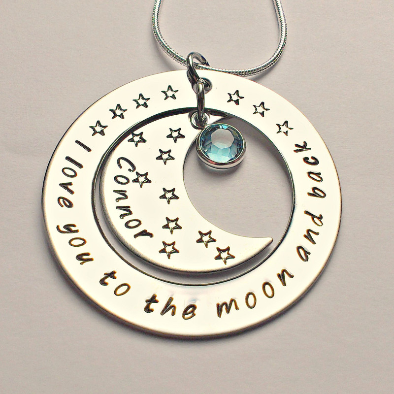 Custom Birth Moon Necklace Personalized Moon Phase Anniversary Necklace  Full Moon Pendant Personalized Birthday Gift Moon Gift for Her - Etsy