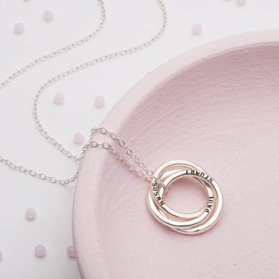 Personalised Large Russian Ring Necklace
