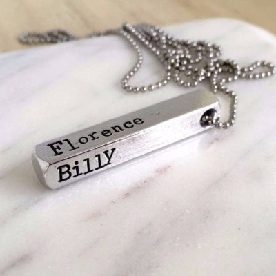 Personalised Mens Necklace, Personalized Mans Necklace, Gifts for Husband, Gifts for Daddy, Mens Chain, Gifts for Him, Boys necklace, pewter
