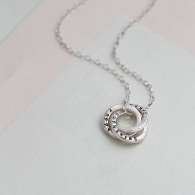 Personalised Mini Russian Ring Necklace
