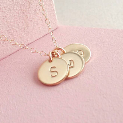 Personalised Necklace - Initials Necklace - Letter Necklace - Dainty Necklace - Custom Letter - Multiple Discs - Gift for Her - Gift for Mom