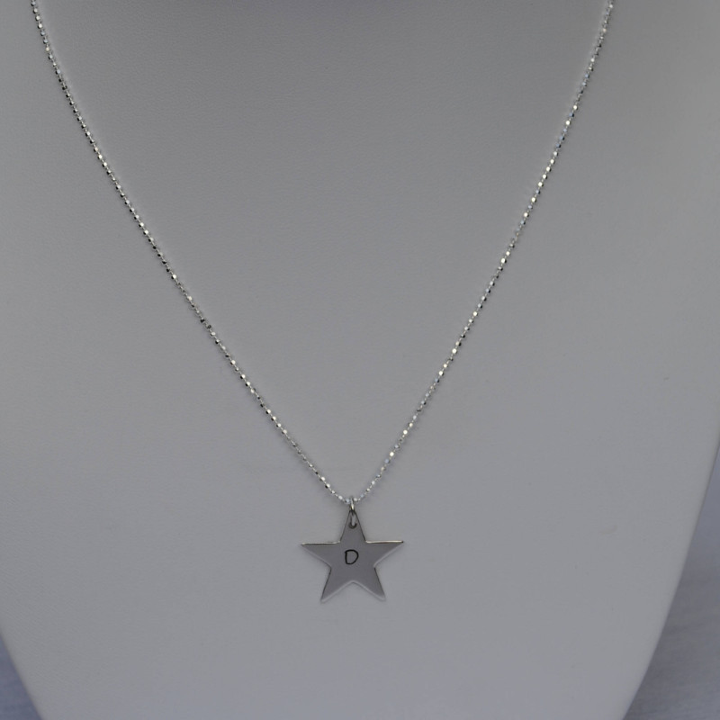 REAL Silver Star Necklace Birthday Present Personalised Gift Box Jewellery