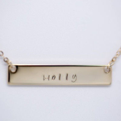 Personalised Rose Gold Bar Necklace