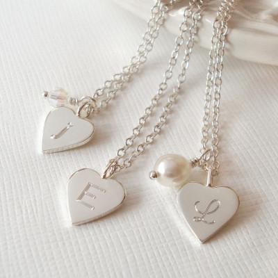 Personalised Silver Tiny Love Heart Necklace