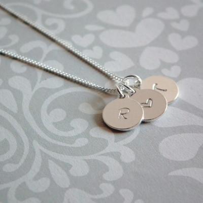 Personalised Sterling Silver Disk Necklace