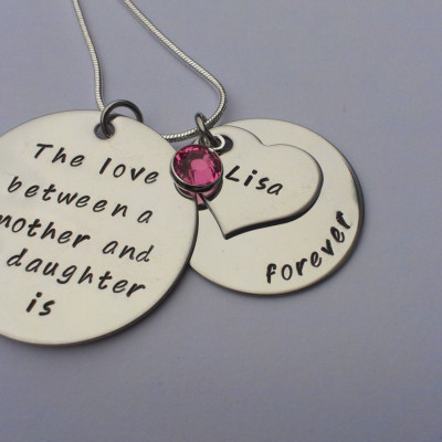 Personalised mother daughter gift - mother daughter necklace - gift for mum - gift for daughter - the love between a mother and daughter